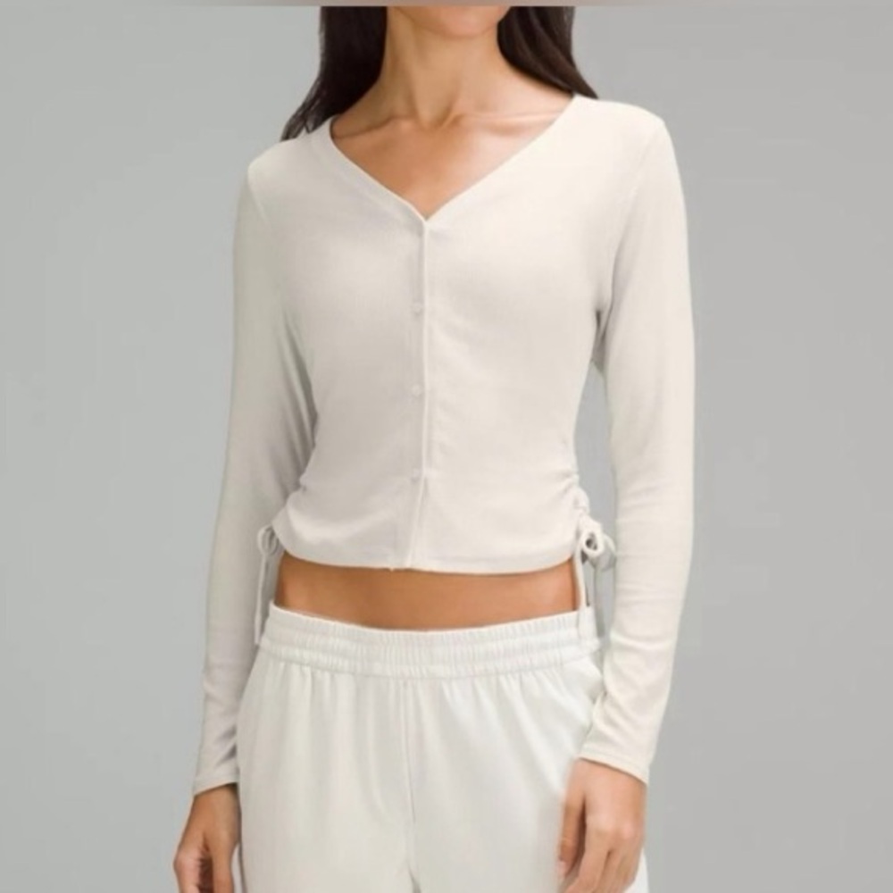 NWT! Lululemon Side Cinched Cream Cardigan sz 6